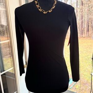 Commando Black Long-Sleeve Crewneck Top